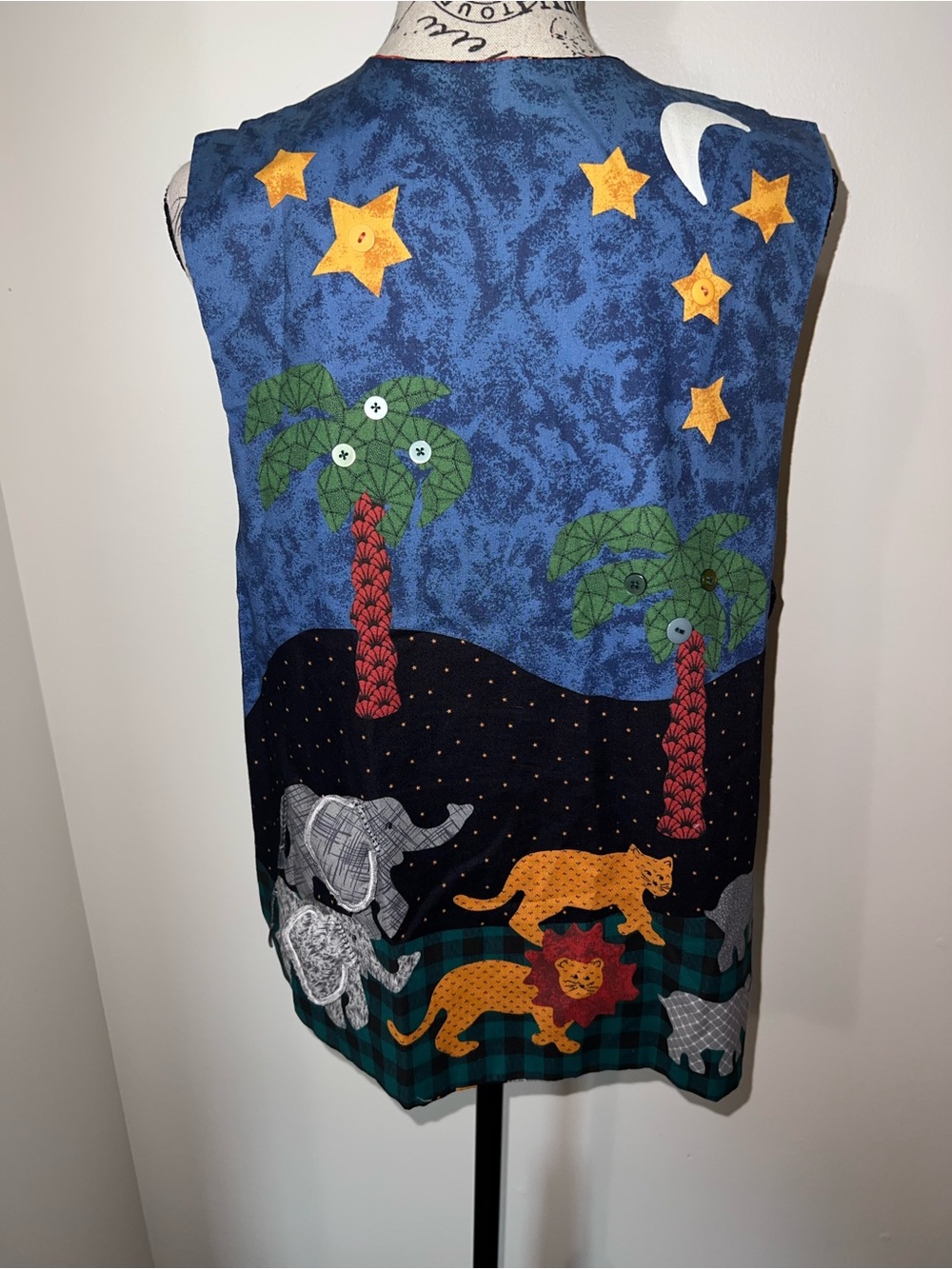 Handmade Noah’s Ark Storytelling Vest Animals 3D Details Teacher Art to Wear - Picture 3 of 11